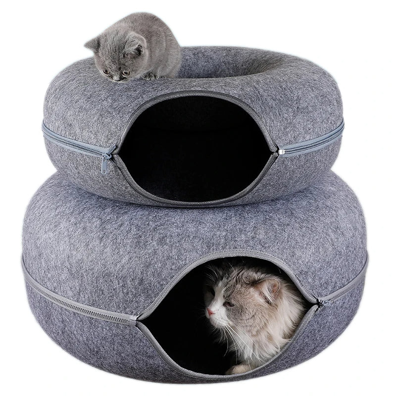 KittyKraze™ Donut Cat Bed & Tunnel Combo