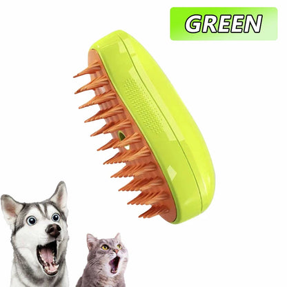 PurrfectGroom™ Steamy Paw 3-in-1 Electric Pet Brush