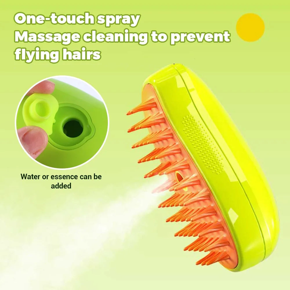 PurrfectGroom™ Steamy Paw 3-in-1 Electric Pet Brush