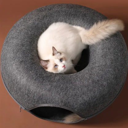 KittyKraze™ Donut Cat Bed & Tunnel Combo